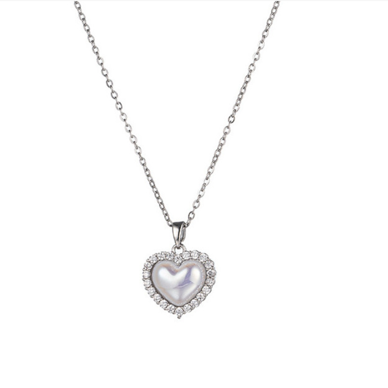 Flash Diamond Love Light Luxury Small Clavicle Necklace