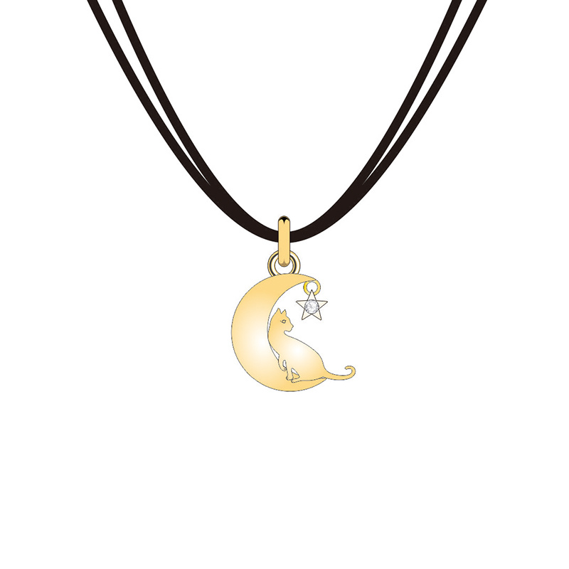 Sell Well Golden Animal Moon Jewelry Set