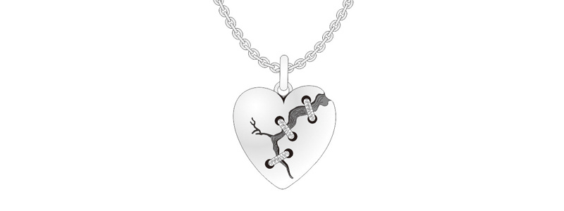 Chinese Style Heart-Shaped Chain Jewelry Set for Mature Women