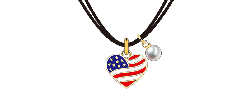 Chinese Manufacturer Heart-Shaped The National Flag Jewelry Set