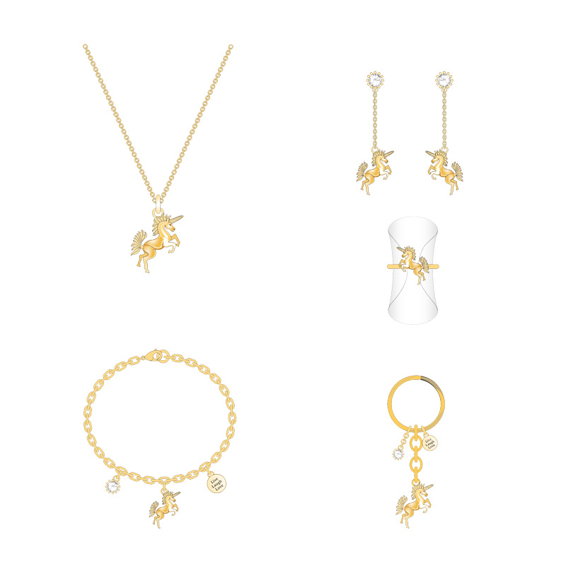 Hot Sale High Quality Golden Dream Pegasus Jewelry Set