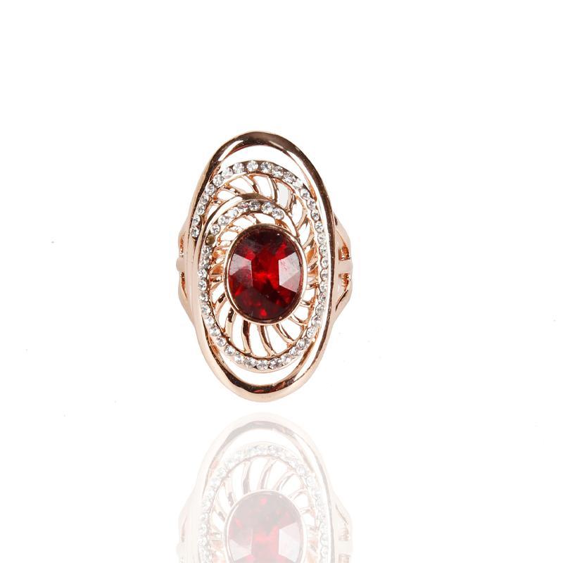 Fashion Engagement Gold Ruby Ring