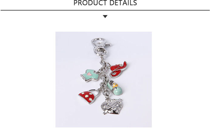 Fashion Metal Keychain with Diamond