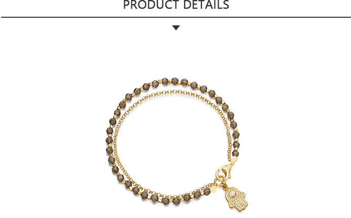 Ingenious Fashion Jewelry Gold Brown Bead Bracelet