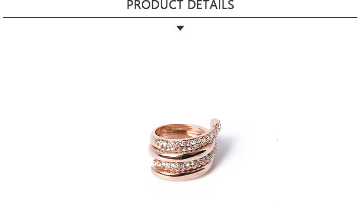 Most Popular Fashion Jewelry Gold Ring with Rhinestone