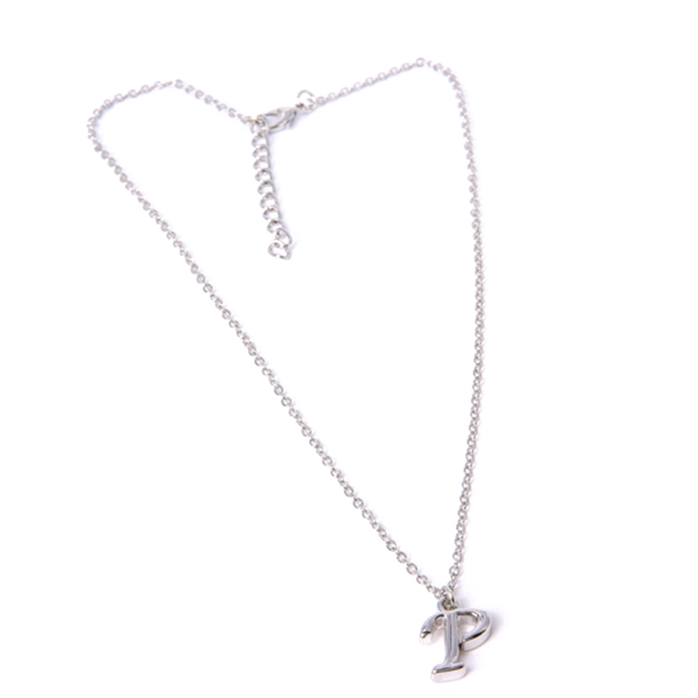 Fashion Jewelry Silver Letter T Pendant Necklace