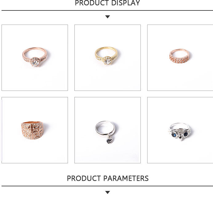 Best Selling Products Fashion Jewelry Gold Ring with Rhinestone