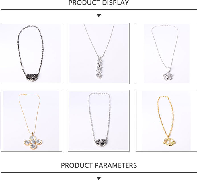 Fashion Jewelry Heart-Shaped Gold Pendant Necklace with Rhinestone