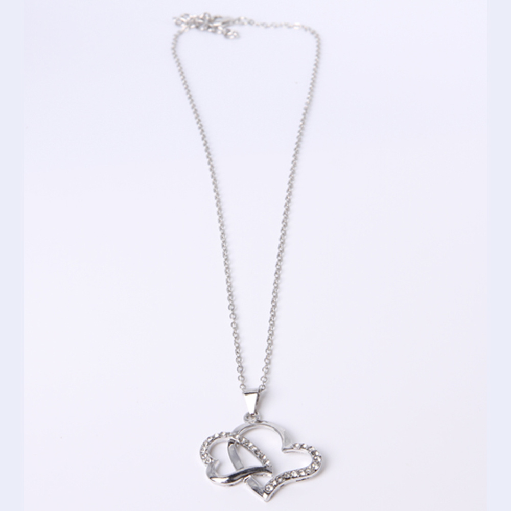Newest Fashion Jewelry Silver Heart-Shaped Pendant Necklace