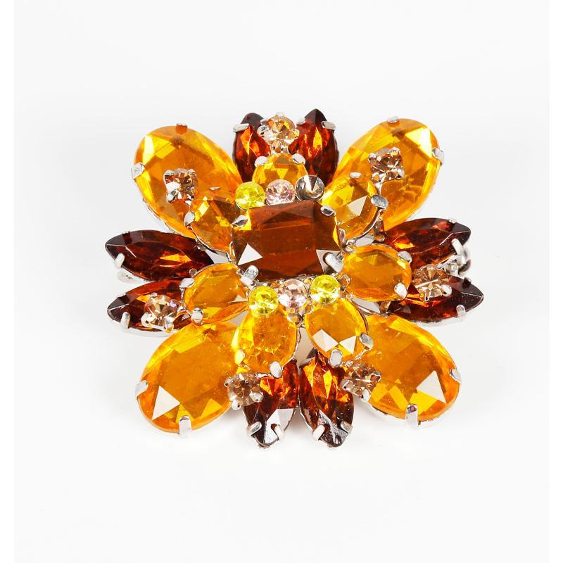 Chinese Style Flower Bright Spar Noble Brooch