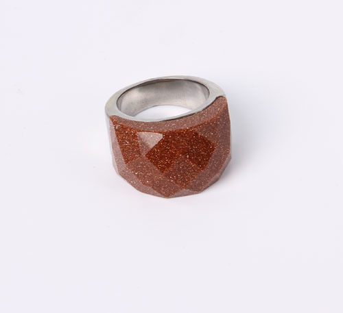 Fashion Jewelry Men Ring with Goldstone