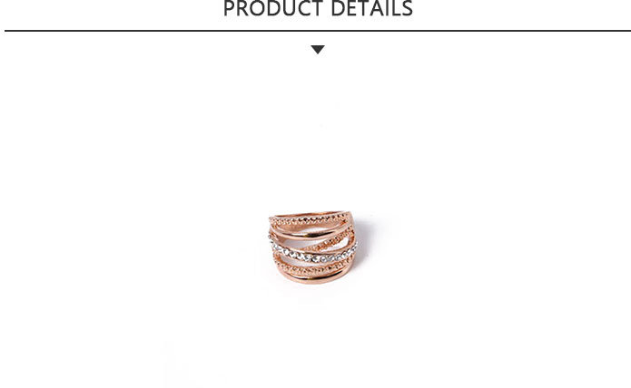 Sample Available Fashion Jewelry Glod Ring with Rhinestone