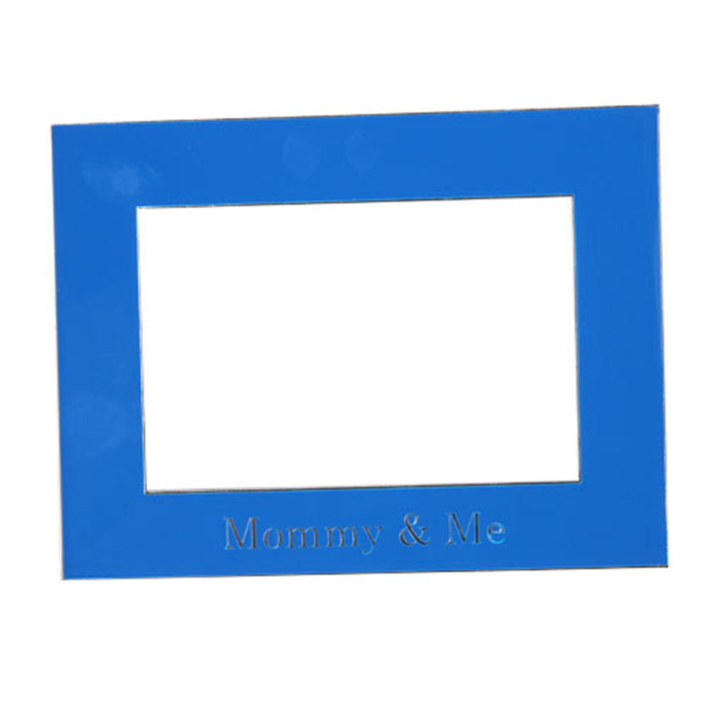 Simple Blue Photo Frame with Mommy and Me