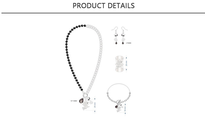 Hot Fashion Halloween Theme Earrings Ring Bracelet Necklace Set