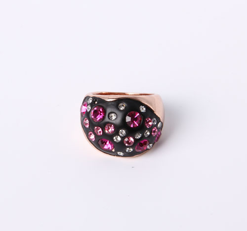 Fashion Jewelry Ring with Multi-Color Rhinestone
