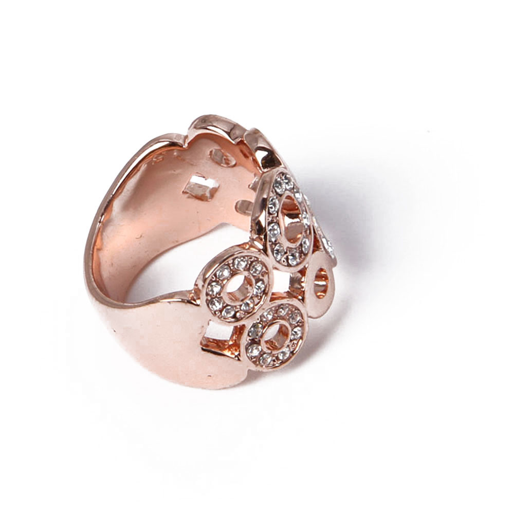 New Model Fashion Jewelry Glod Planting Ring with Rhinestone