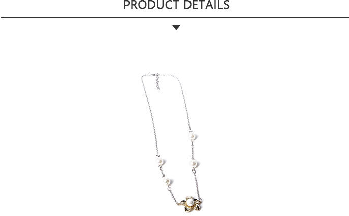 Ingenious Costume Jewelry Gold Pearl Beaded Pendant Necklace