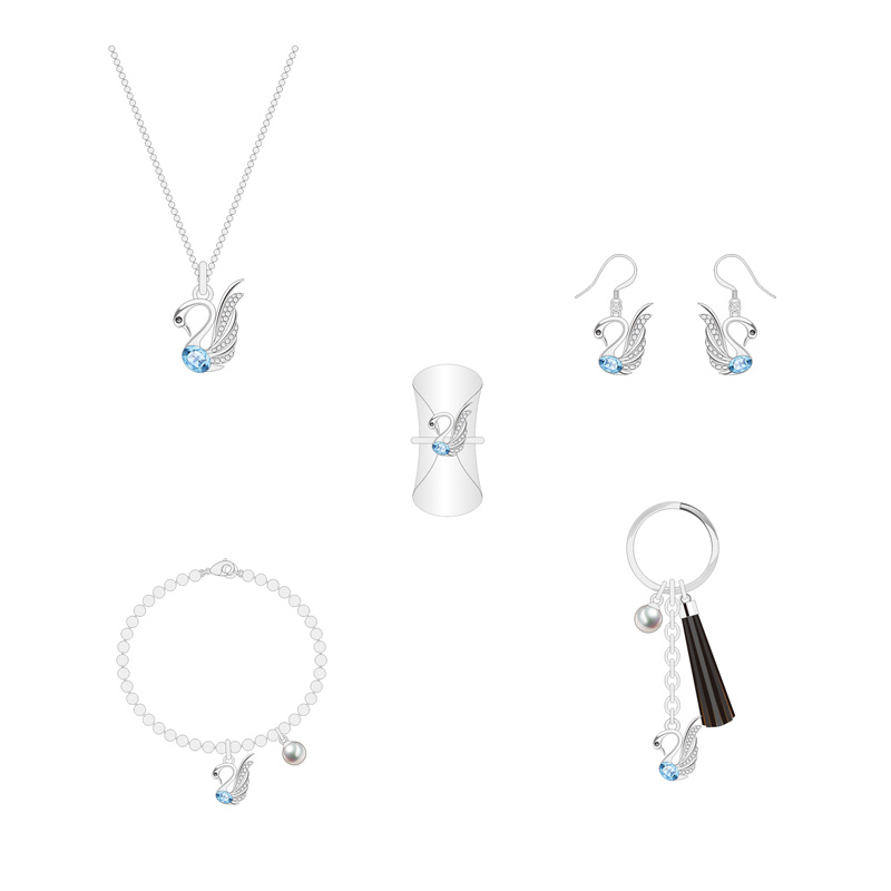 New Arrival Fashion Classic Elegant Swan Jewelry Set