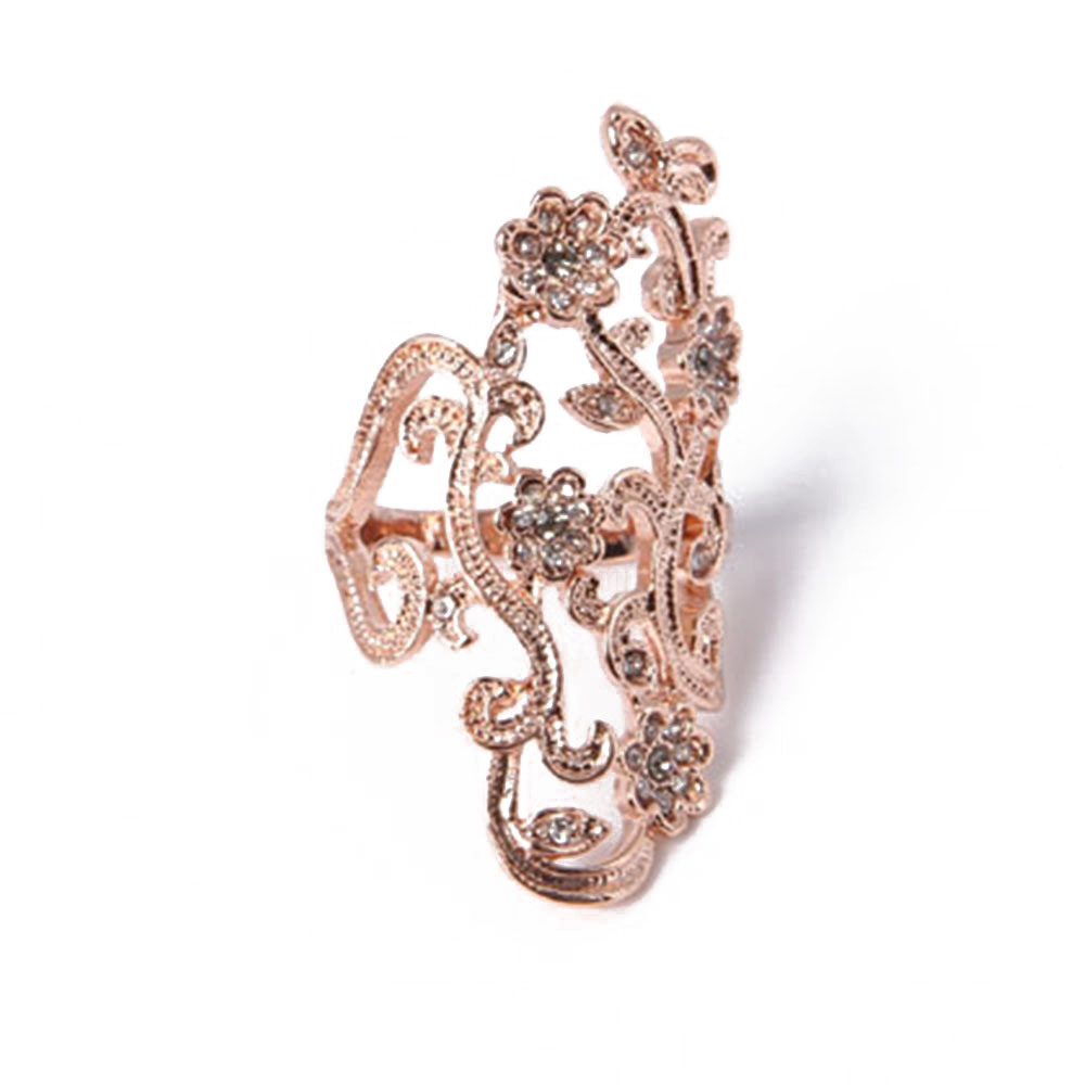 Universal Fashion Jewelry Glod Ring with Rhinestone