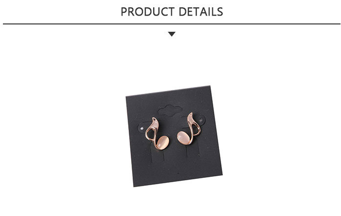 Fashion Jewelry Gold Note Earring with White Rhinestone
