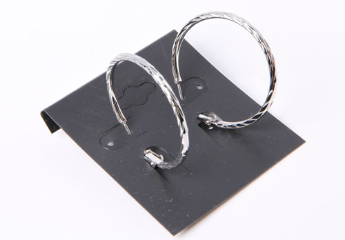 Simple Style Earrings with Rhodium Plated