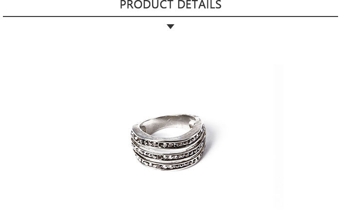 Long Life Fashion Jewelry Silver Ring with Rhinestone
