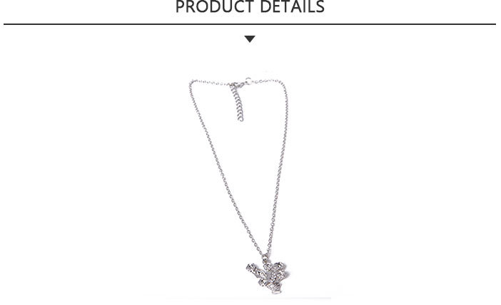 Ingenious Fashion Jewelry Silver Flower Pendant Necklace