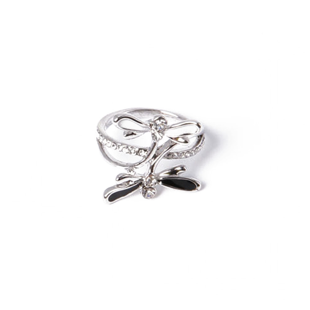 Reasonable Fashion Jewelry Dragonfly Glod Ring with Rhinestone