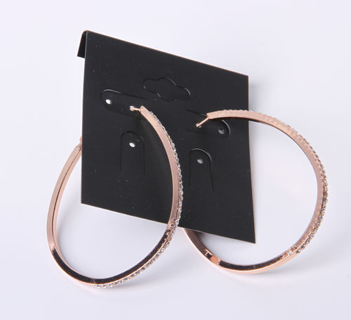 Fashion Jewelry Earring with Rhinestones Rose Gold Plated