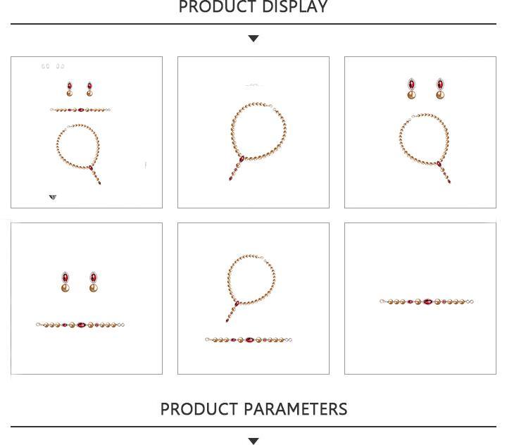 Beautiful Pearl Jewelry Set with Rubies