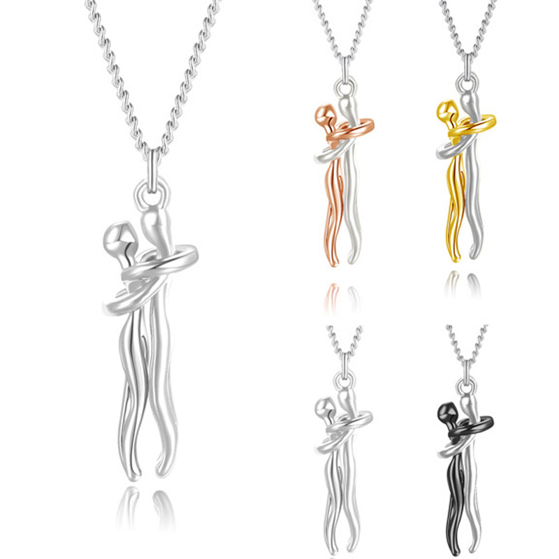 Angel Lovers Bracelet Advanced Sense Silver Necklace Two-Piece Set