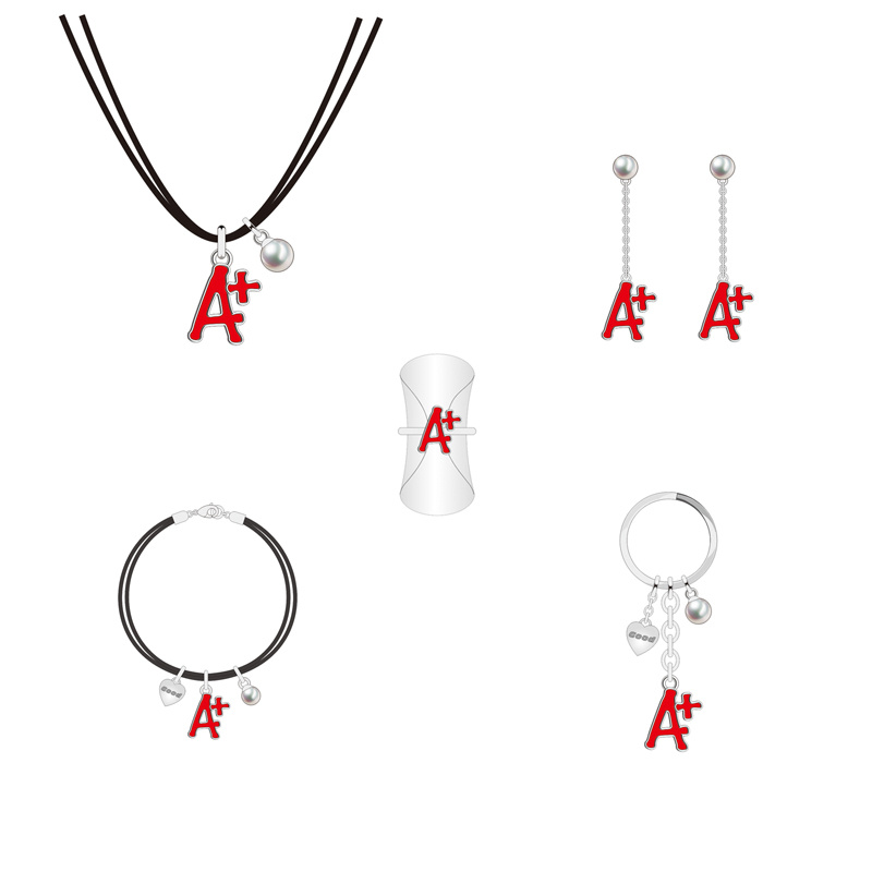 Factory Wholesale High Quality Red Letters Jewelry Set