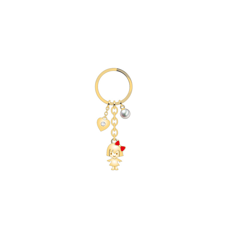 Best Fashion Classic Pearl Gold Couple Little Girl