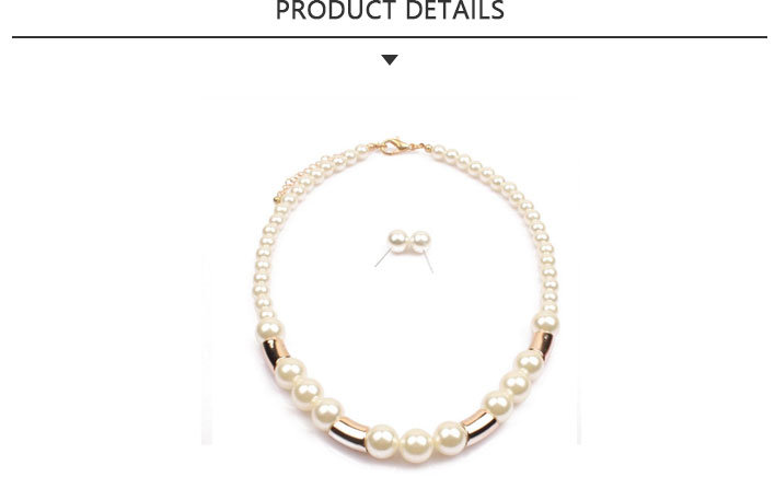 High Quality Fashion Peal Bead Necklace Jewelry Set