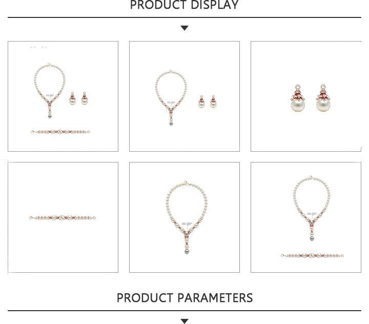 Christmas Pearl Jewelry Set with Ruby