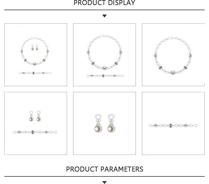 Sparkling Silver Jewelry Set with Pearls
