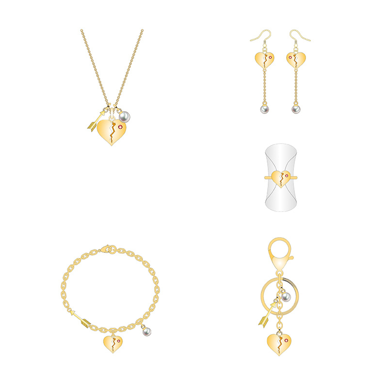 Hot Sale Heart-to-Heart Gold Jewellry Necklace