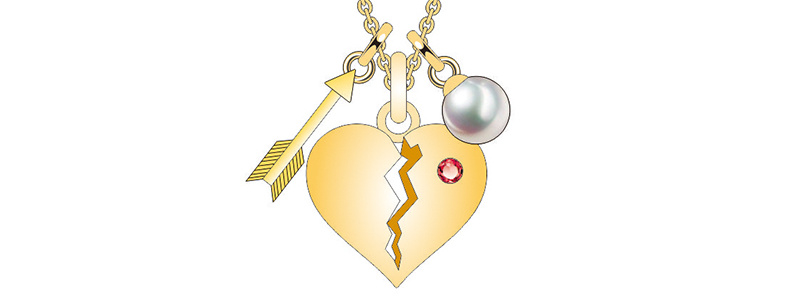 Hot Sale Heart-to-Heart Gold Jewellry Necklace