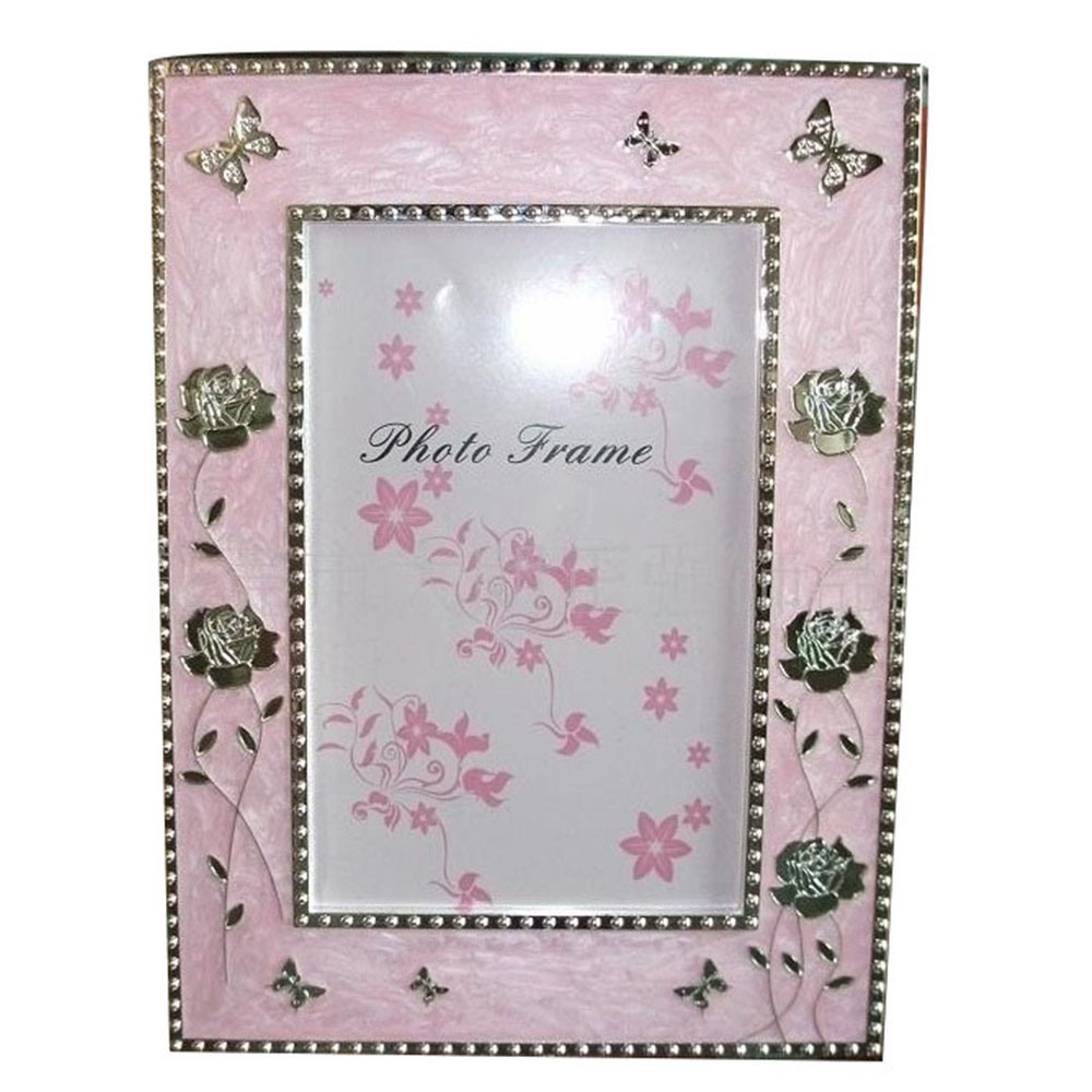 Fashion Oval Photo Frame with Bow and Pearls