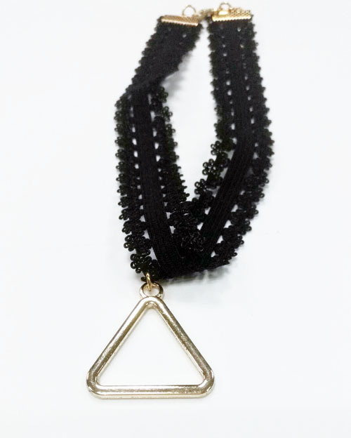 New Product Fashion Choker with Triangle Charm