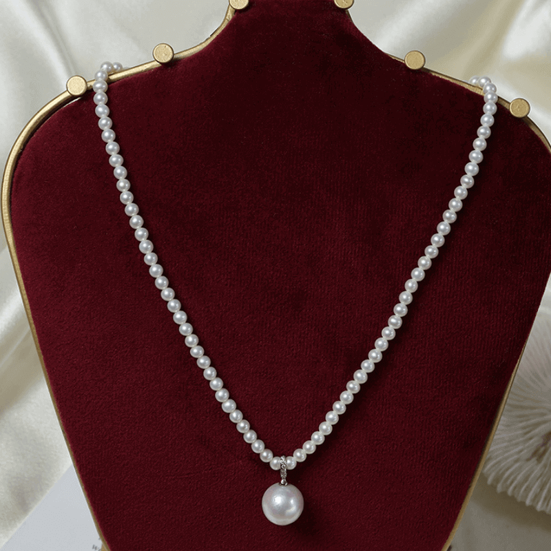 Explosive Rice Pearl Pendant Style Clavicle Necklace