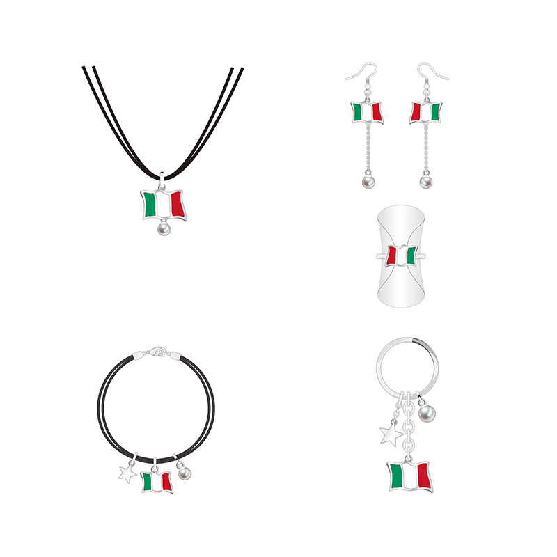 Contrasting Color Stitching Design Jewelry Set