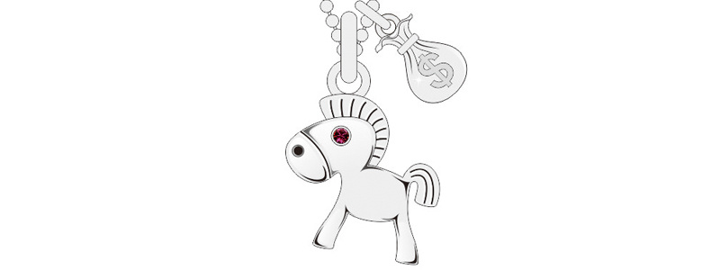 Simple Classic Design Lovely White Horse Jewelry Set