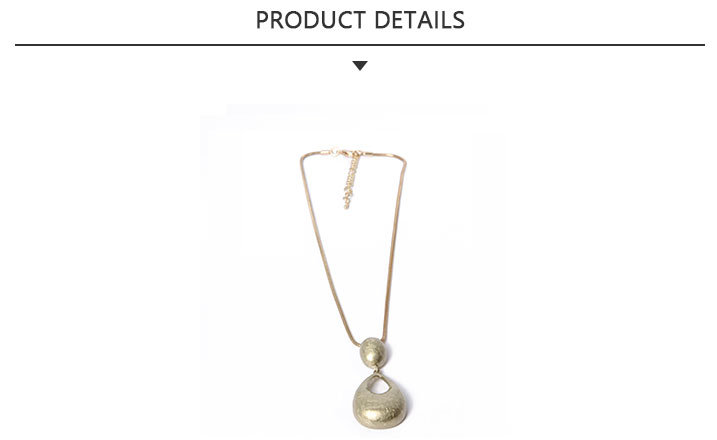 Hot Sale Fashion Jewelry Gold Beaded Pendant Necklace