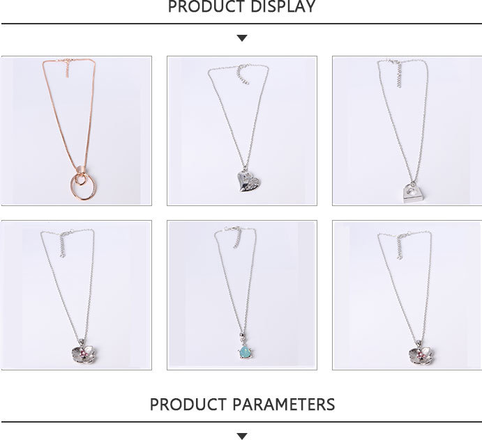 Sample Available Fashion Jewelry Heart-Shaped Silver Pendant Necklace