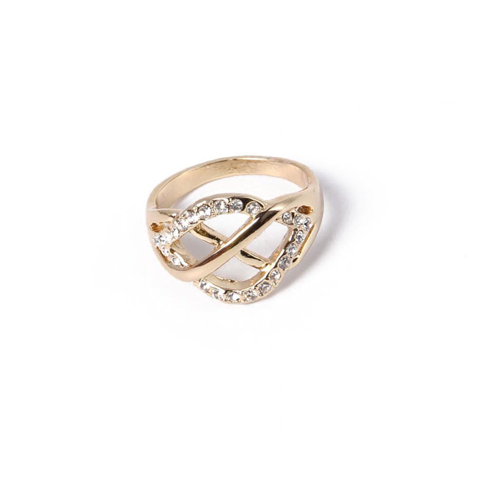 Fashion Jewellery Alloy Ring with White Rhinestone