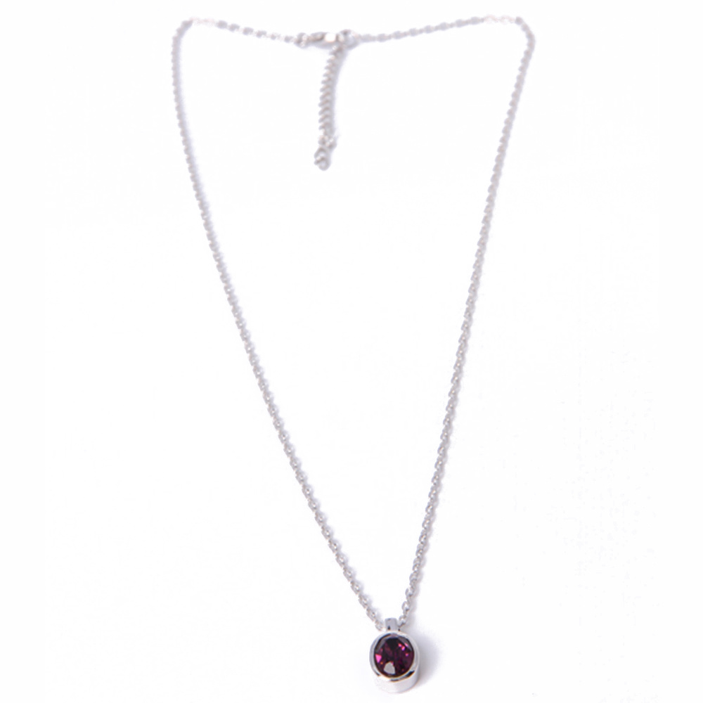 Best Price Fashion Jewelry Silver Necklace with Transparent Rhinestone