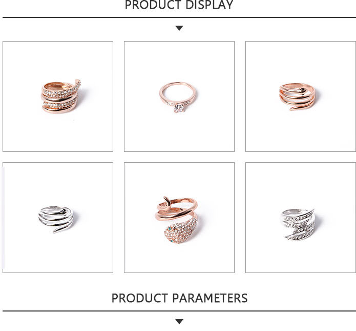Most Popular Fashion Jewelry Gold Ring with Rhinestone