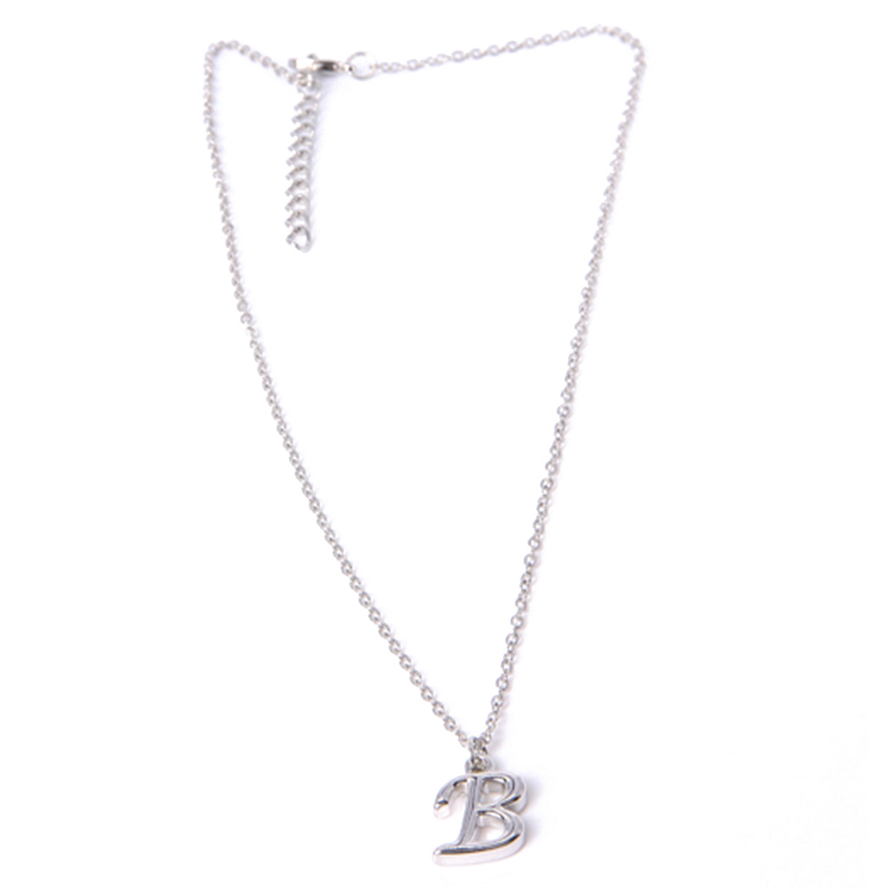 Hot Sale Fashion Jewelry Silver Letter B Pendant Necklace