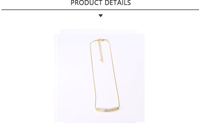 Comfortable Fashion Jewelry Gold Pendant Necklace with Rhinestone